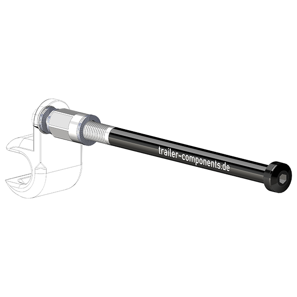 Steckachsen mit Adapter Universal für ORBEA | für linkseitiges Gewinde M12 x 1.50 - passend für Thule, Qeridoo, Burley, Hamax, Trixie u.v.a.