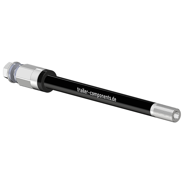 Steckachsen für Fahrradanhänger mit Adapter Universal | passend für Thule, Qeridoo, Burley, Hamax, Trixie u.v.a.