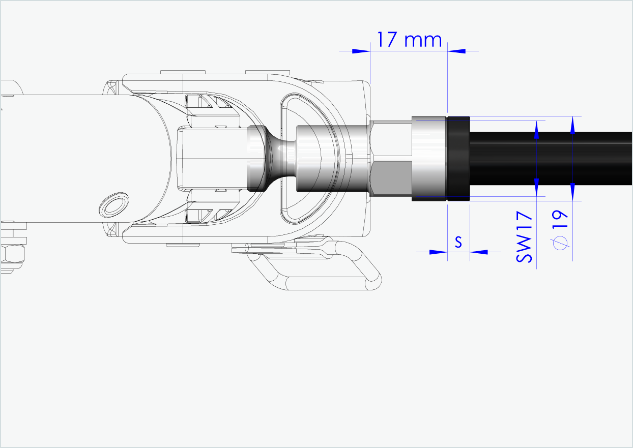 Steckachse mit Adapter / M12 x 1.75 | für Croozer Anhänger ab 2018