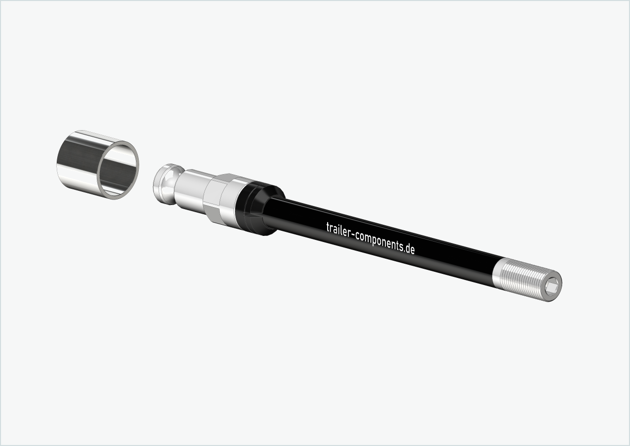 Steckachse Syntace (X-12) mit Adapter / M12 x 1.00 | für Croozer Anhänger ab 2018