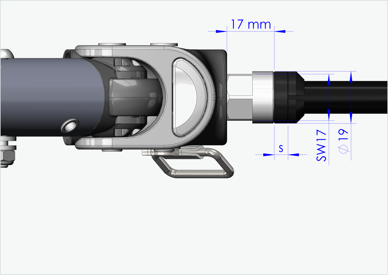 Steckachse Syntace (X-12) mit Adapter / M12 x 1.50 | für Croozer Anhänger ab 2018
