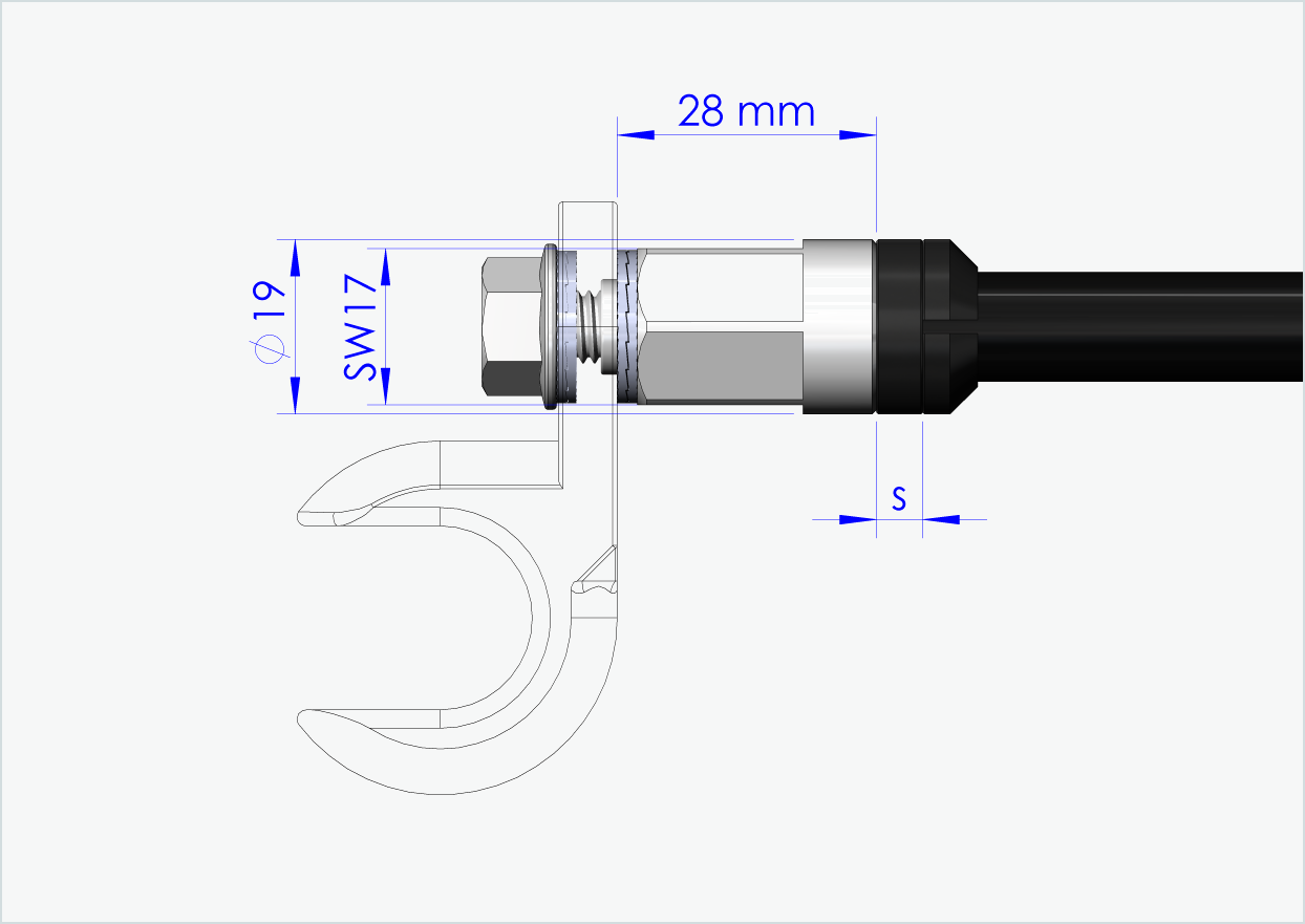 Steckachse Syntace (X-12) mit Adapter Universal / M12 x 1.50