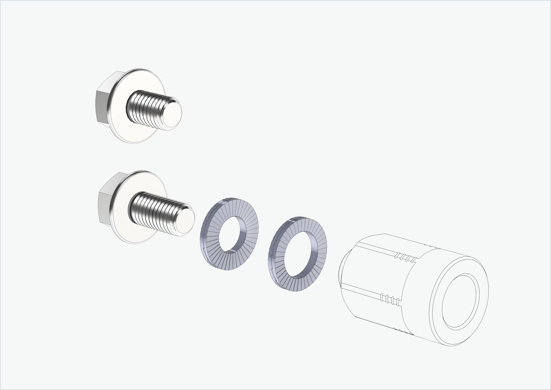 Verschraubungsset für Adapter Universal
