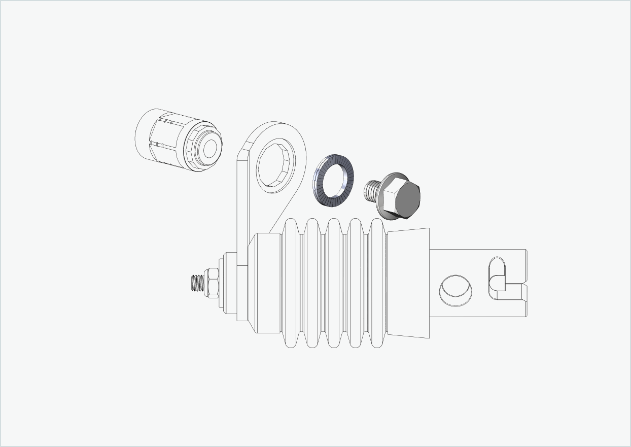 Verschraubungsset für Polygonadapter (Weber)