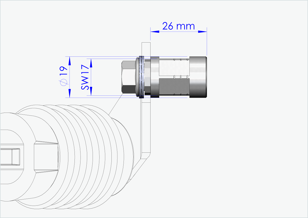 Vollachsen Adapter - M12 x 1.25
