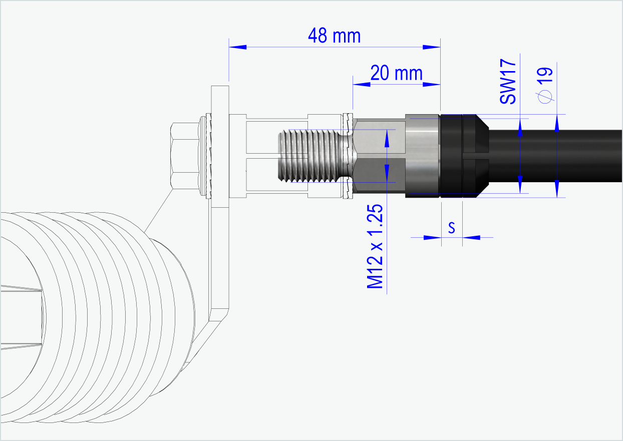 Steckachse Syntace (X-12) mit Wechselsystem / M12 x 1.00