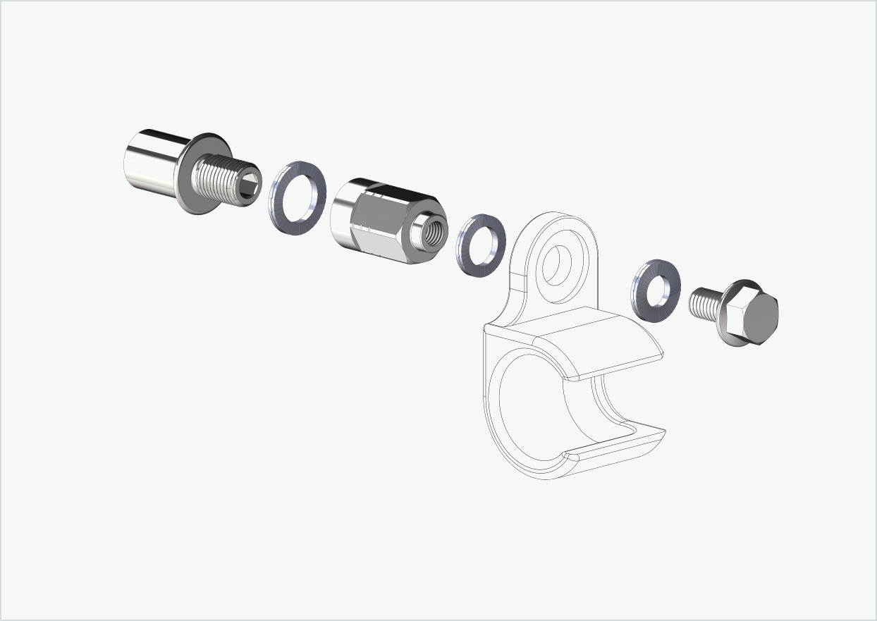 Cowboy 4 - Gewindeadapter kurz - M12 x 1.25 | Bundle mit Adapter Universal