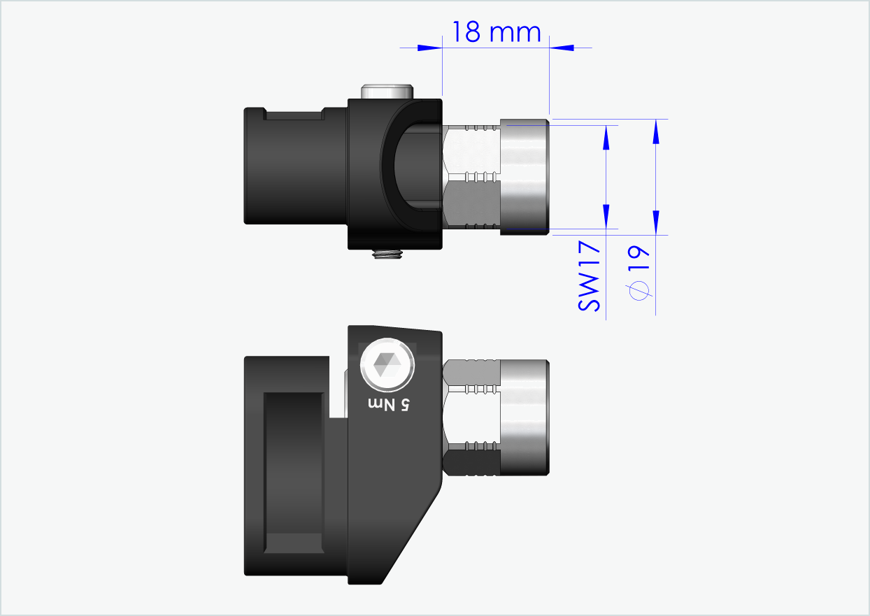 Vollachsen Adapter - M12 x 1.00 | für Leggero (BECCO)