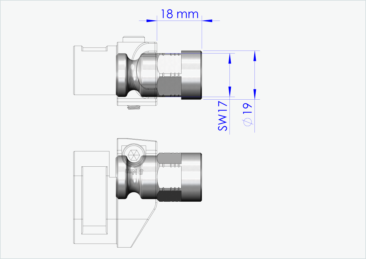 Vollachsen Adapter - FG 9.5 - (3/8 x 26) | für Leggero (BECCO)