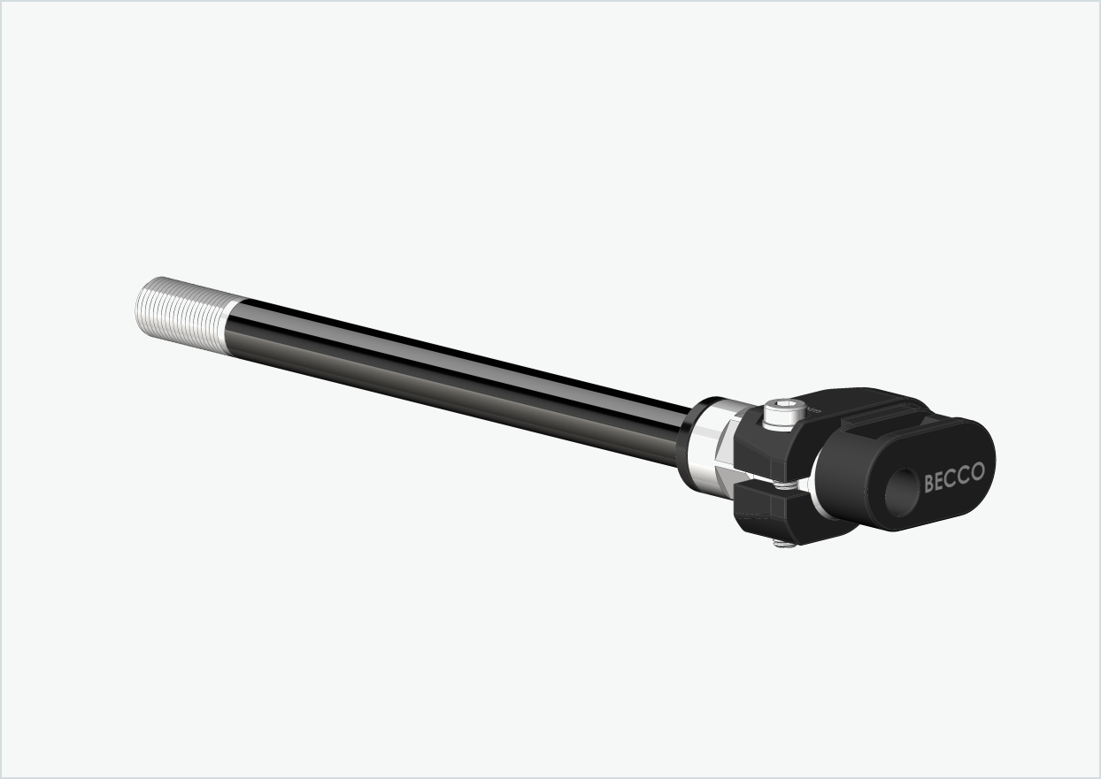 Genomgående axel med adapter / M12 x 1,50 | för Leggero-släpvagnar med BECCO-system