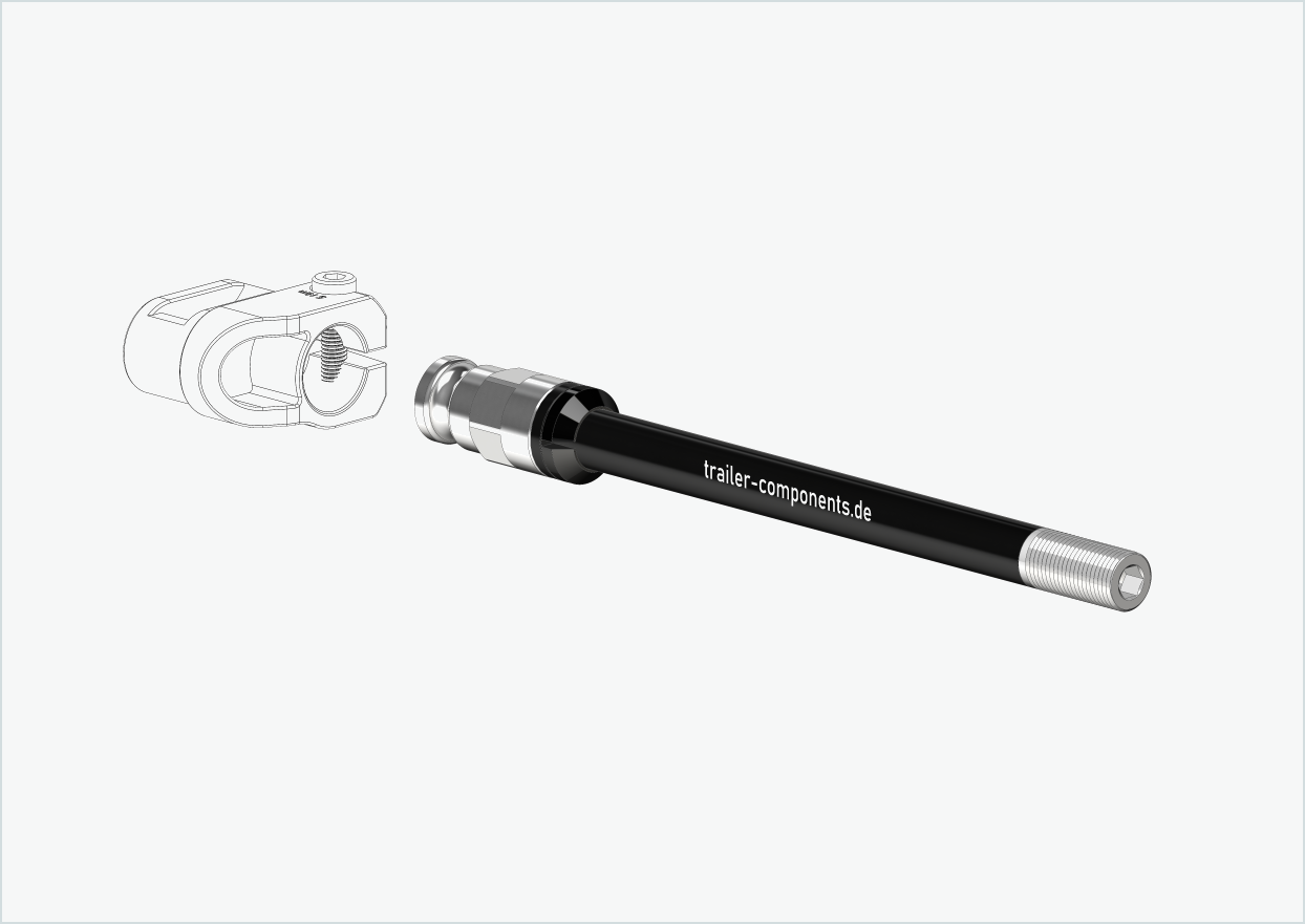 Steckachse Syntace (X-12) mit Adapter / M12 x 1.00 | für Leggero Anhänger mit BECCO-System