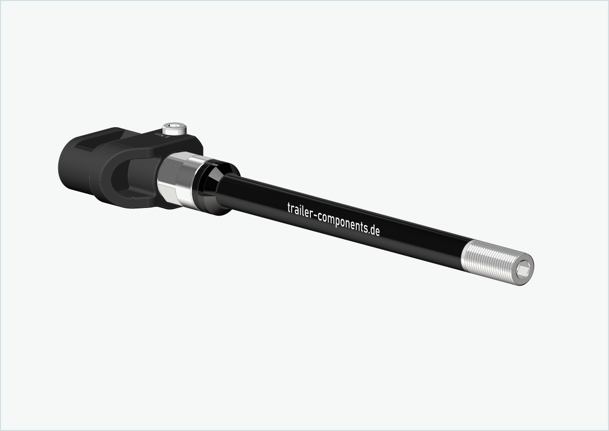 Steckachse Syntace (X-12) mit Adapter / M12 x 1.00 | für Leggero Anhänger mit BECCO-System