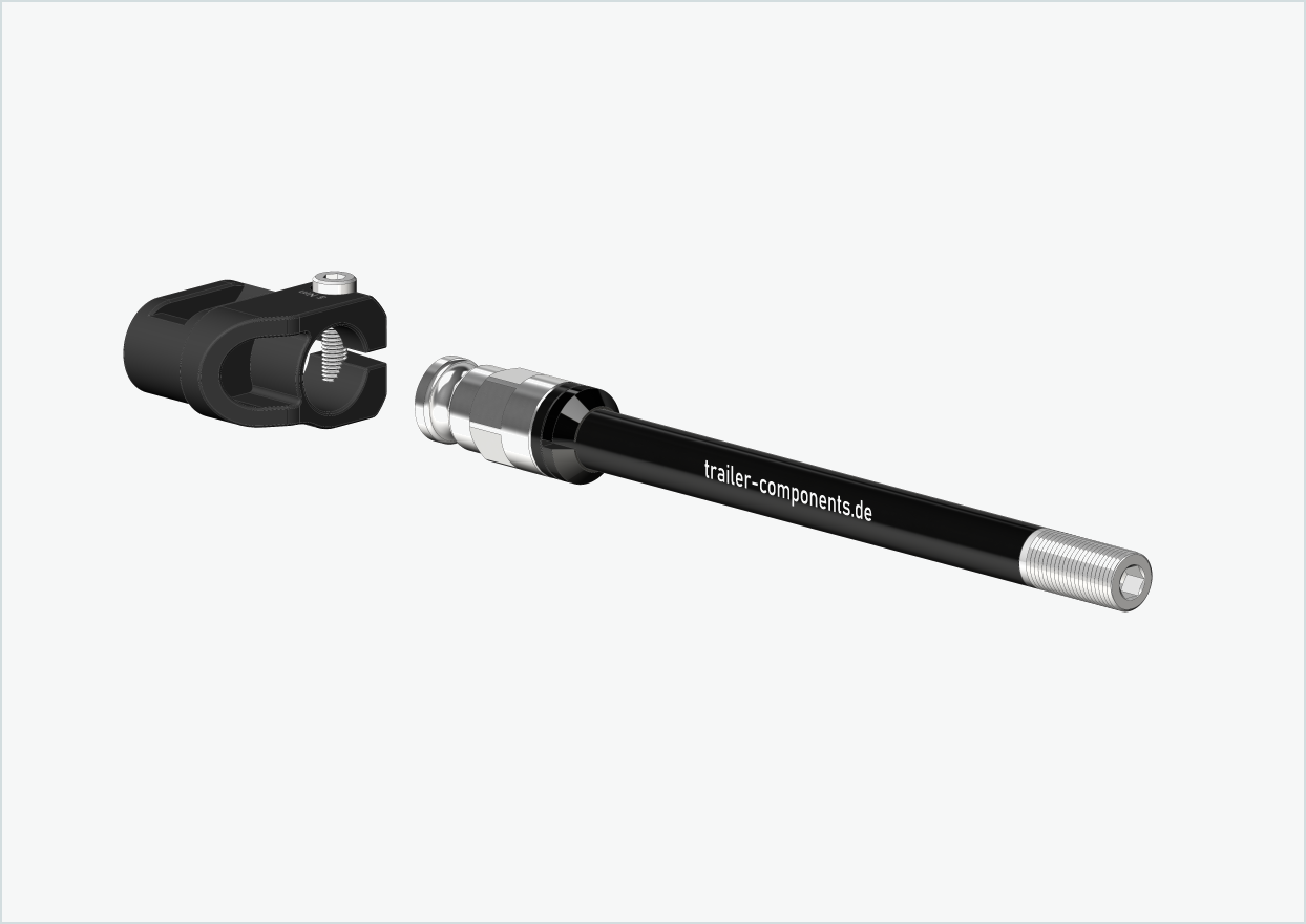 Steckachse Syntace (X-12) mit Adapter / M12 x 1.00 | für Leggero Anhänger mit BECCO-System