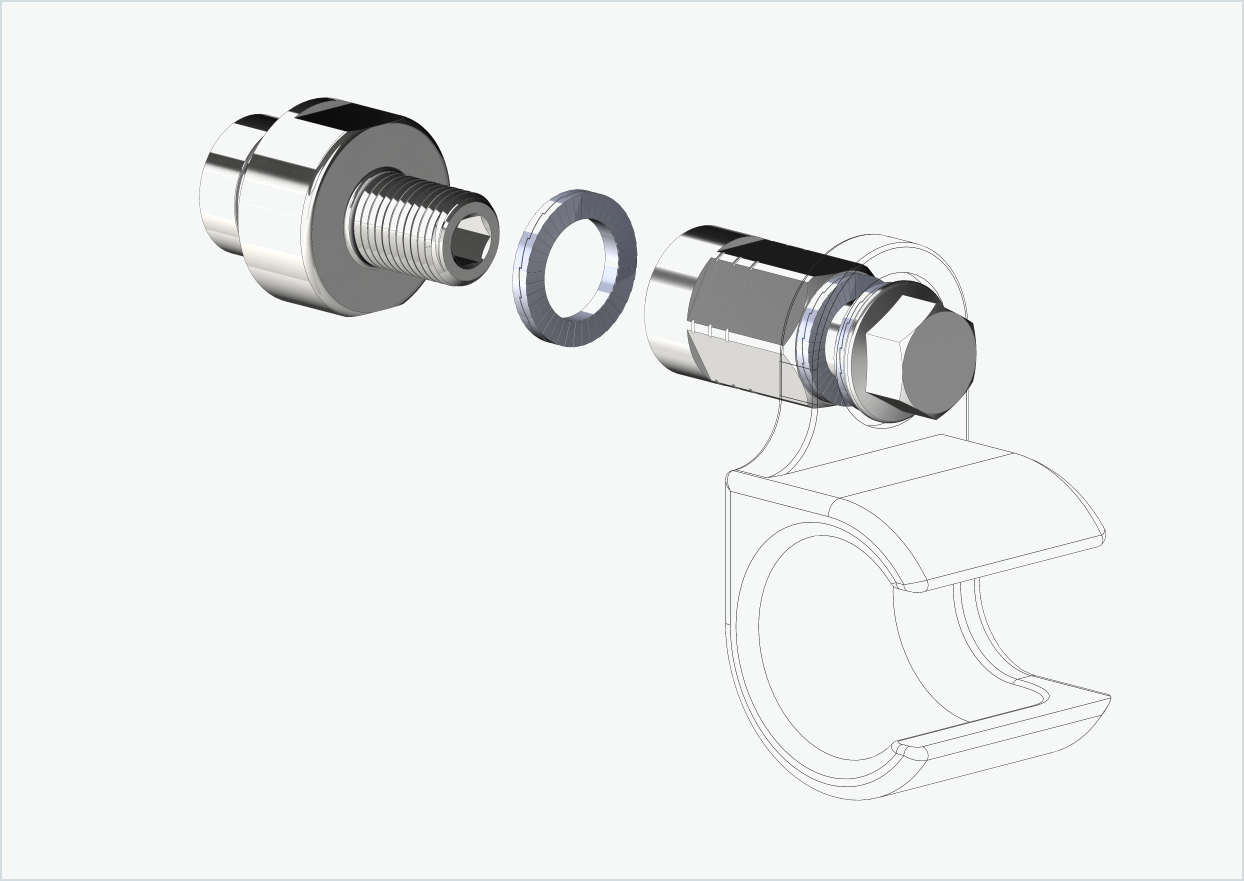 Adaptateur fileté - M12 x 1,25 | compatible avec ORBEA Diem 10 et 20