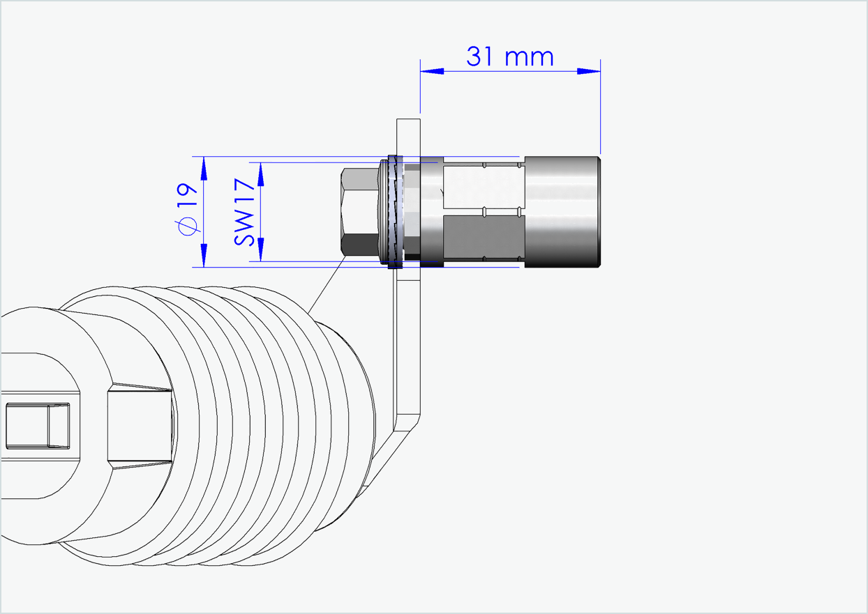 Vollachsen Adapter - M14 x 1.50 | für Weber Kupplung E - EL - ES