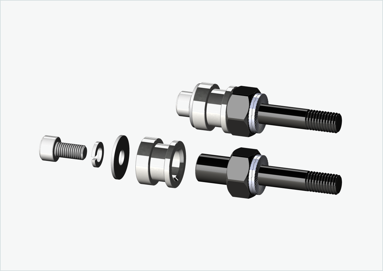 BOB YAK / IBEX Gewindeadapter-Set (30mm/30mm) | für Rohloff Speedhub 500-14 / A12