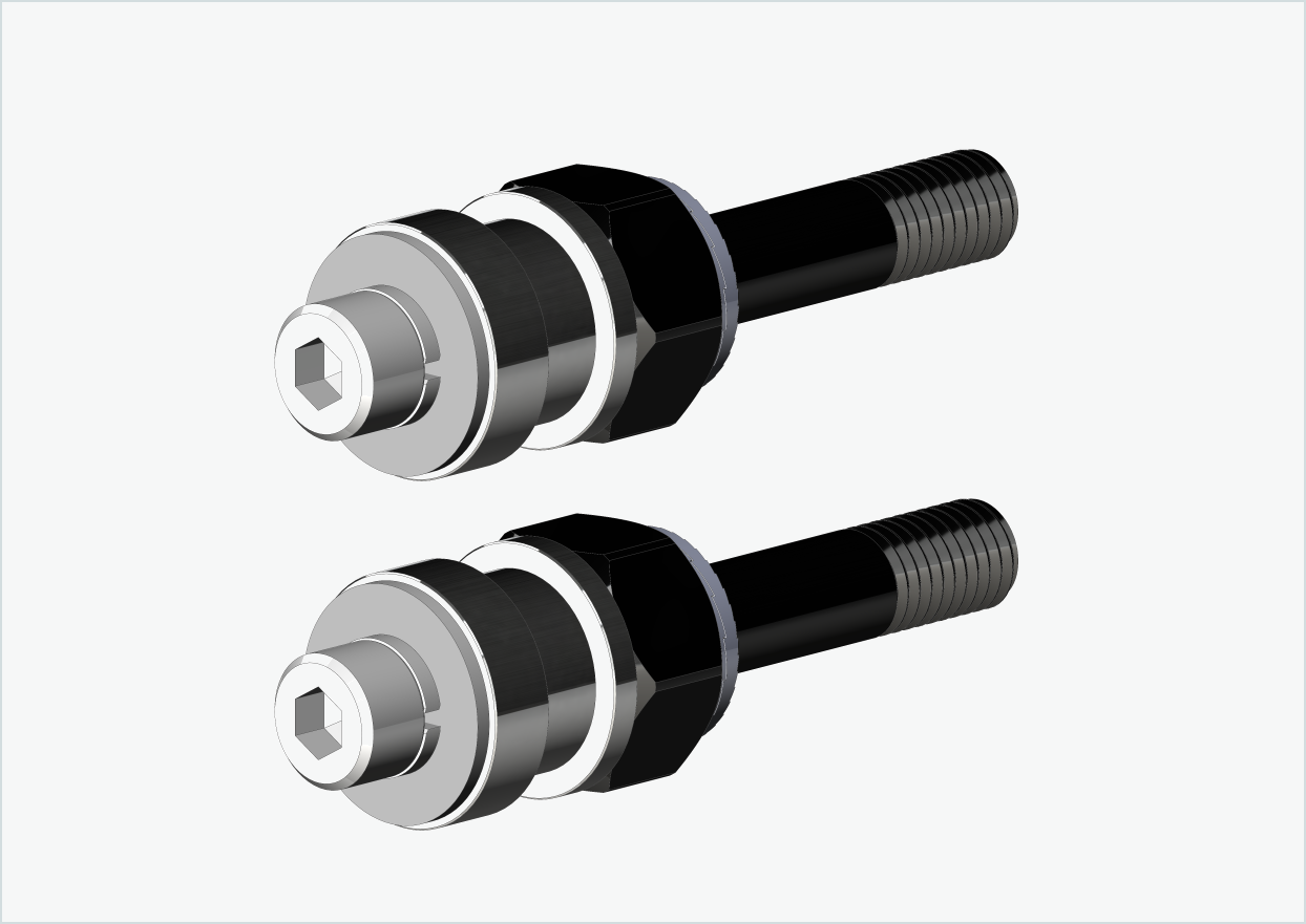 BOB YAK / IBEX Gewindeadapter-Set (30mm/30mm) | für Rohloff Speedhub 500-14 / A12