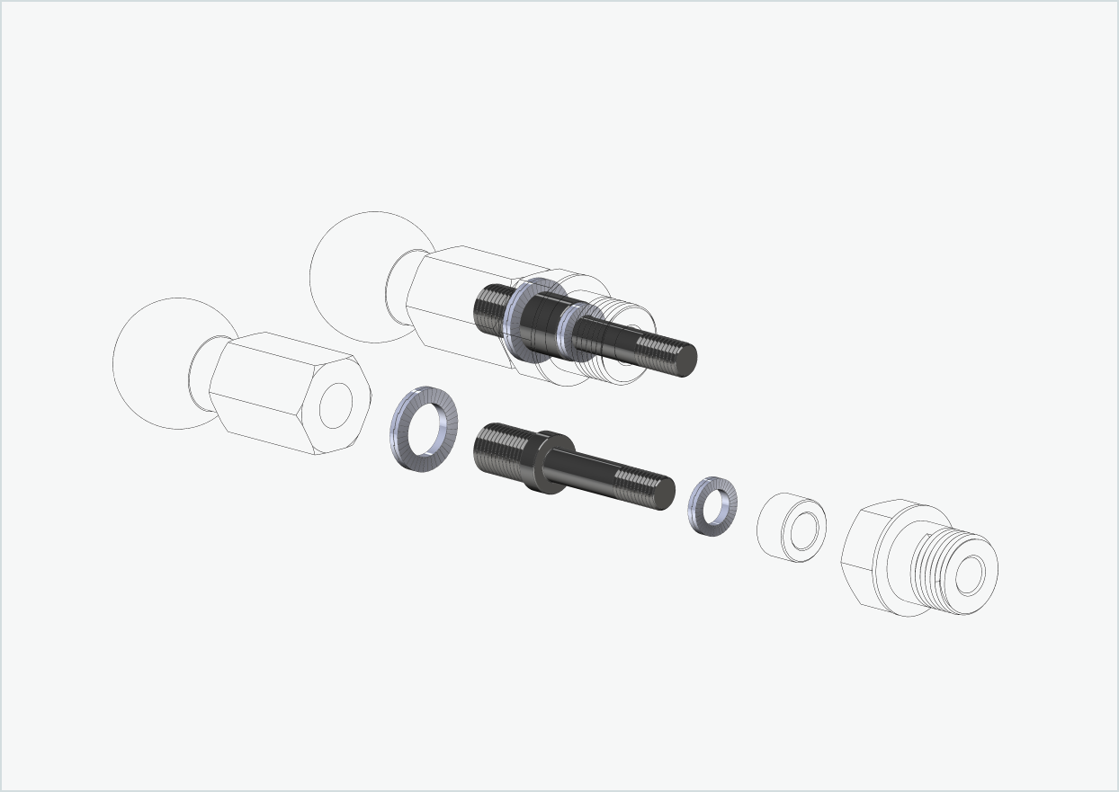 Burley COHO XC Gewindeadapter-Set | für HASE PINO mit Rohloff Speedhub 500-14 / A12