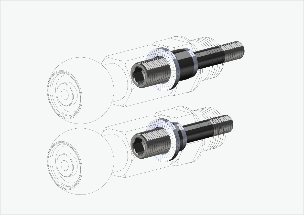 Burley COHO XC Gewindeadapter-Set | für HASE PINO mit Rohloff Speedhub 500-14 / A12