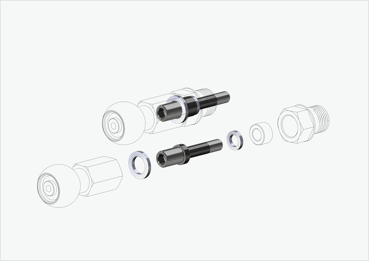 Burley COHO XC Gewindeadapter-Set | für HASE PINO mit Rohloff Speedhub 500-14 / A12