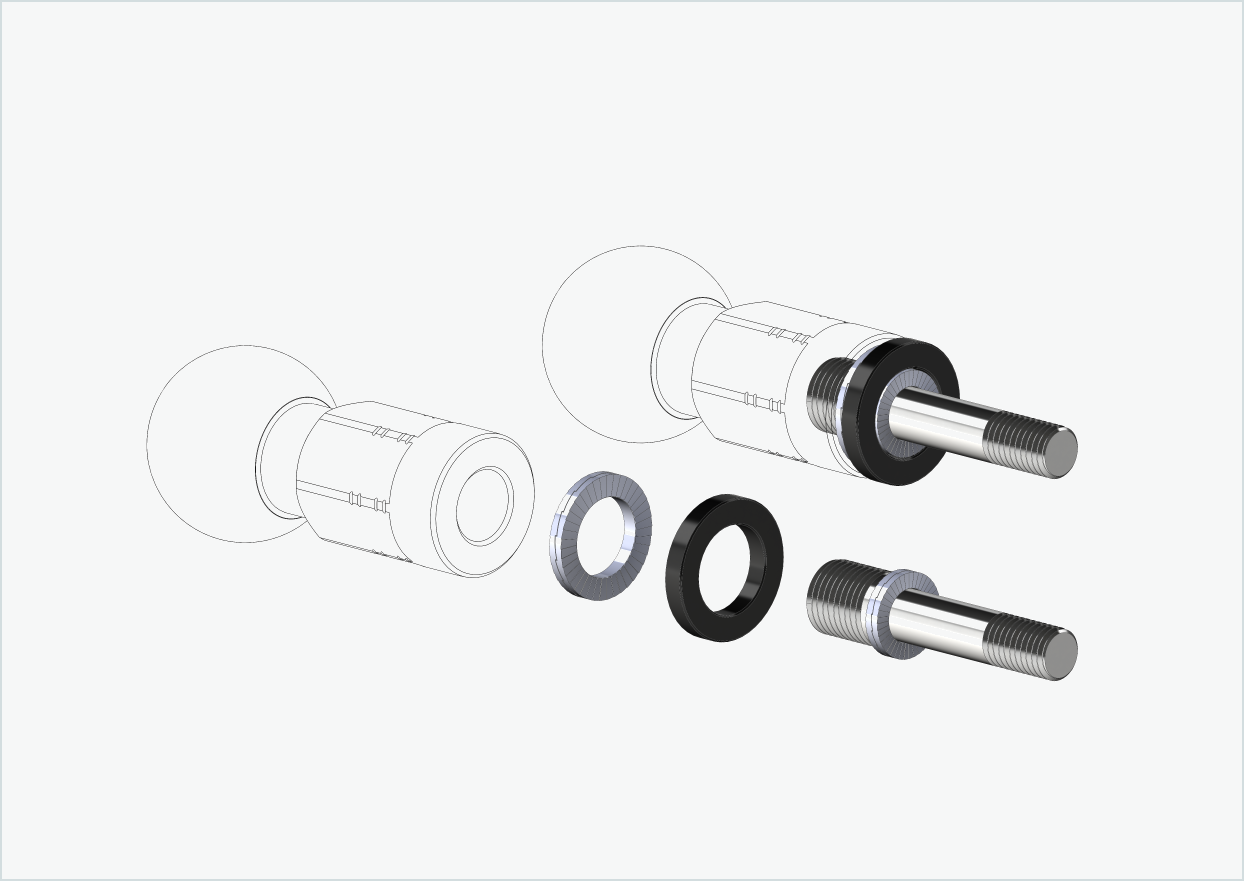 Burley COHO XC Gewindeadapter-Set (30mm/30mm) | für Rohloff Speedhub 500-14 / A12