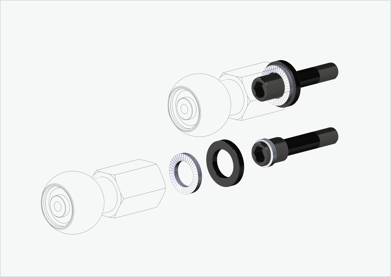 Burley COHO XC Gewindeadapter-Set (30mm/30mm) | für Rohloff Speedhub 500-14 / A12