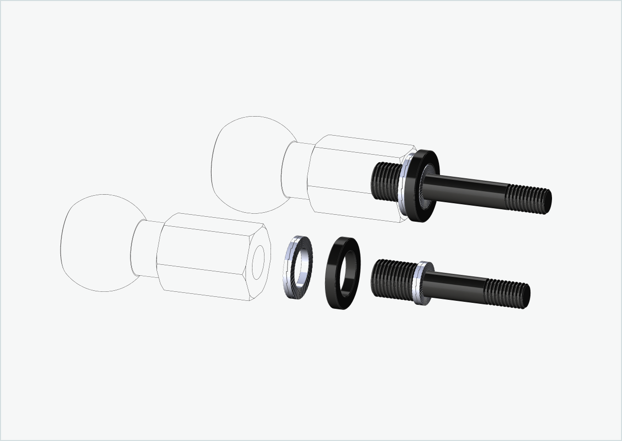Burley COHO XC Gewindeadapter-Set (30mm/36mm) | für Rohloff Speedhub 500-14 / A12