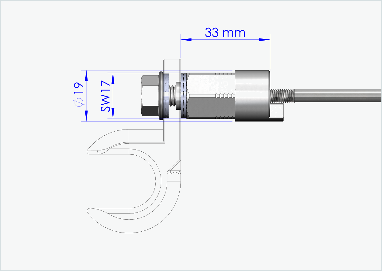 Schnellspannachse mit Adapter Universal | Klemmlänge 154mm - 165mm