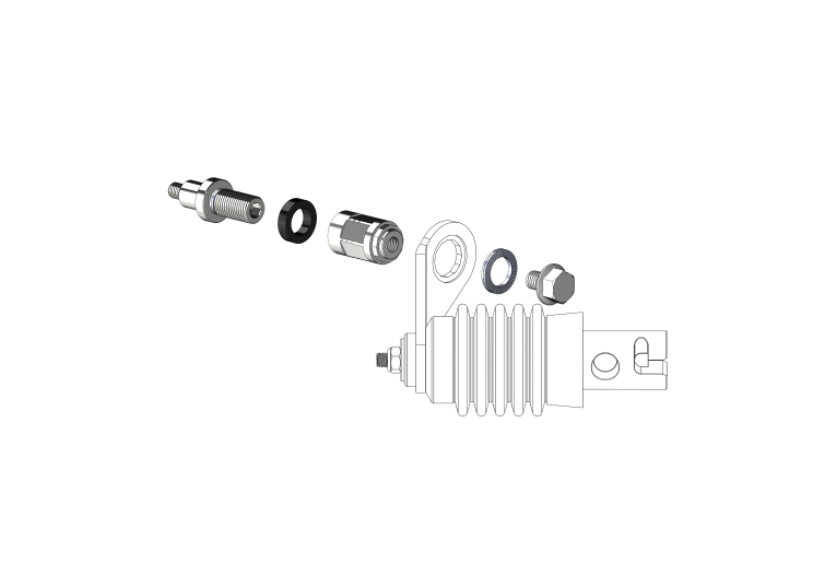 Adapter XL für Rohloff Nabe Speedhub 500-14 / A12 - passend für Weber-Kupplungen Typ: E - EL - ES