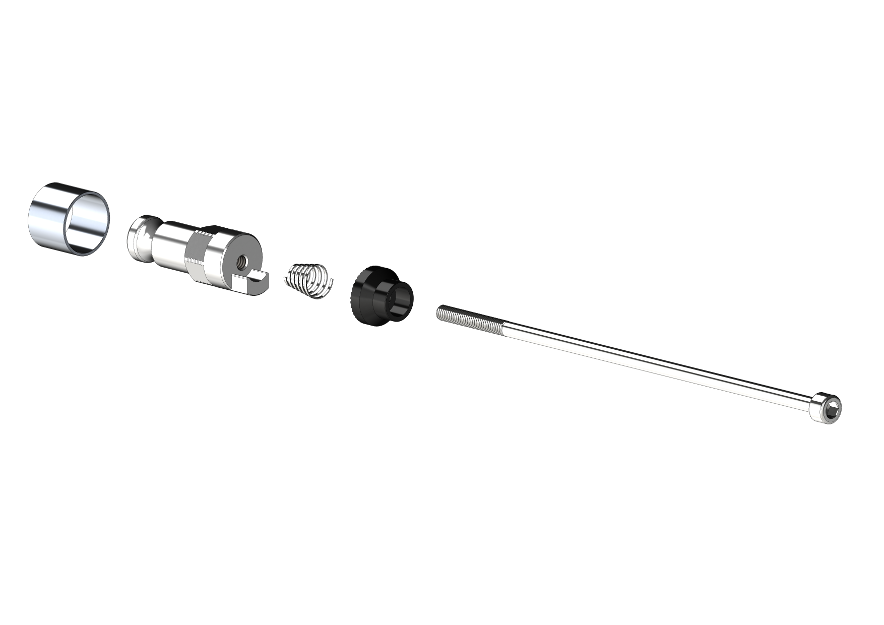 Schnellspannachse mit Adapter (für Croozer Anhänger ab 2018 ) - Klemmlänge 143mm - 153mm