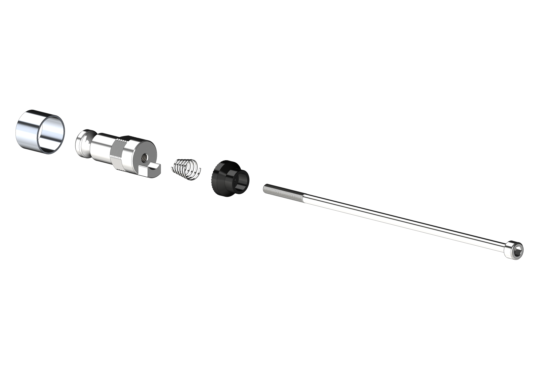Schnellspannachse mit Adapter (für Croozer Anhänger ab 2018 ) - Klemmlänge 154mm - 165mm