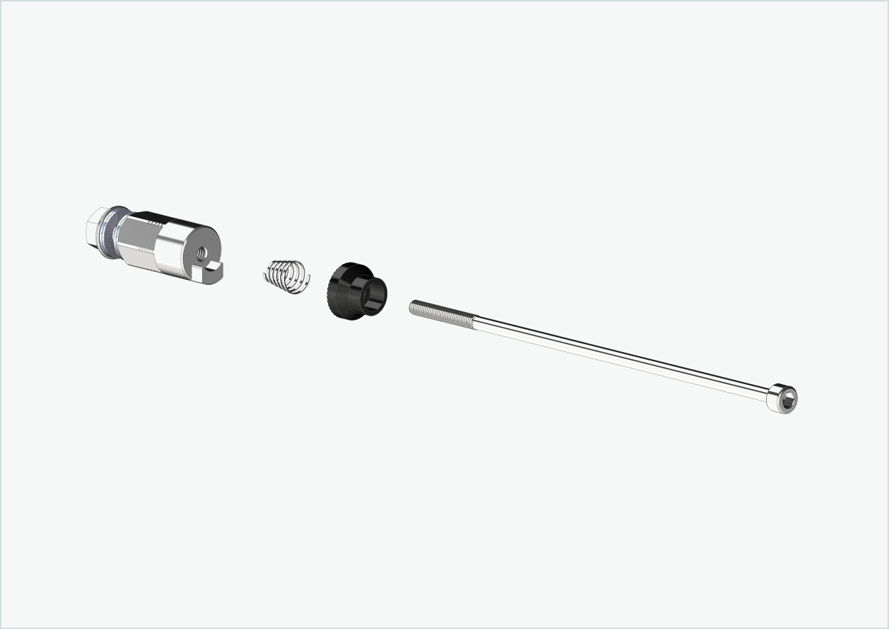 Schnellspannachse mit Adapter Universal | Klemmlänge 154mm - 165mm
