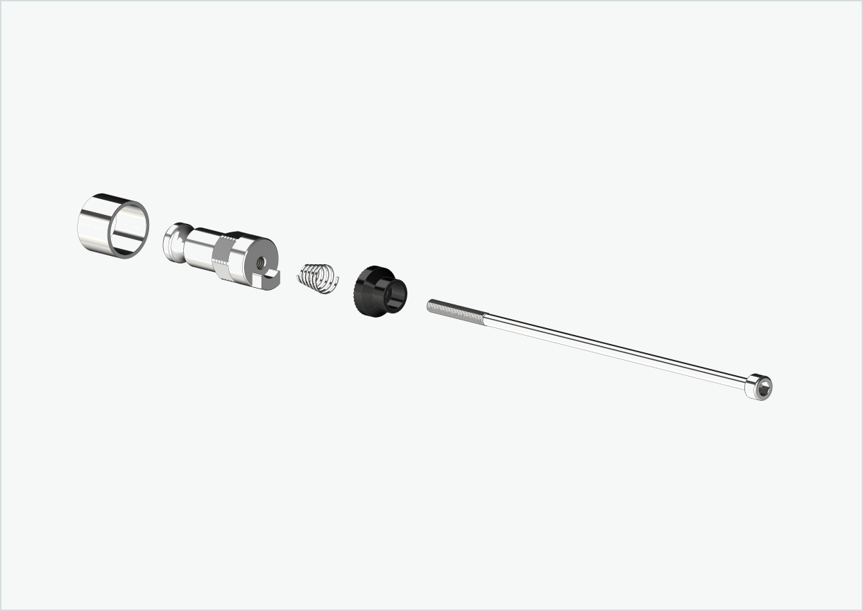 Schnellspannachse mit Adapter (für Croozer Anhänger ab 2018 ) | Klemmlänge 154mm - 165mm