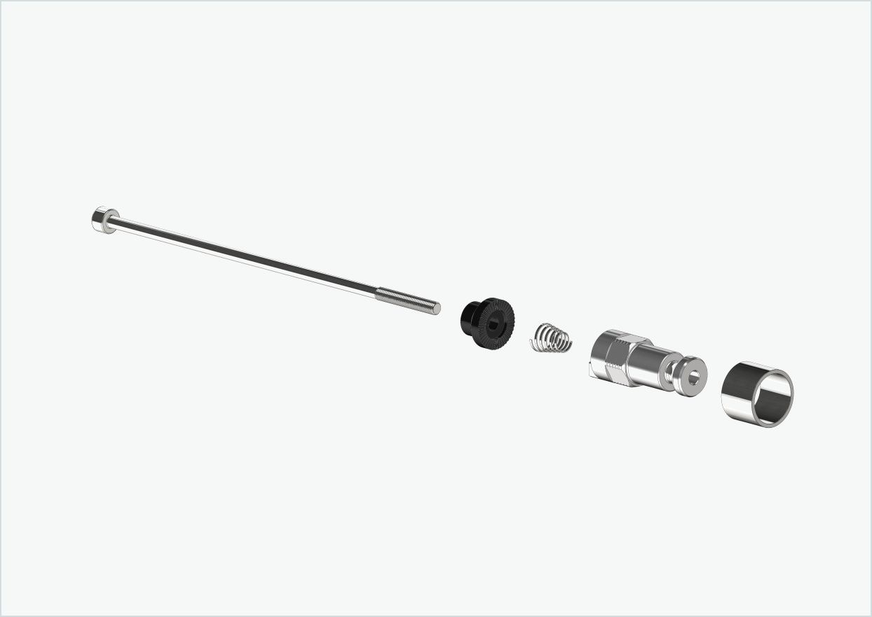 Schnellspannachse mit Adapter (für Croozer Anhänger ab 2018 ) | Klemmlänge 154mm - 165mm
