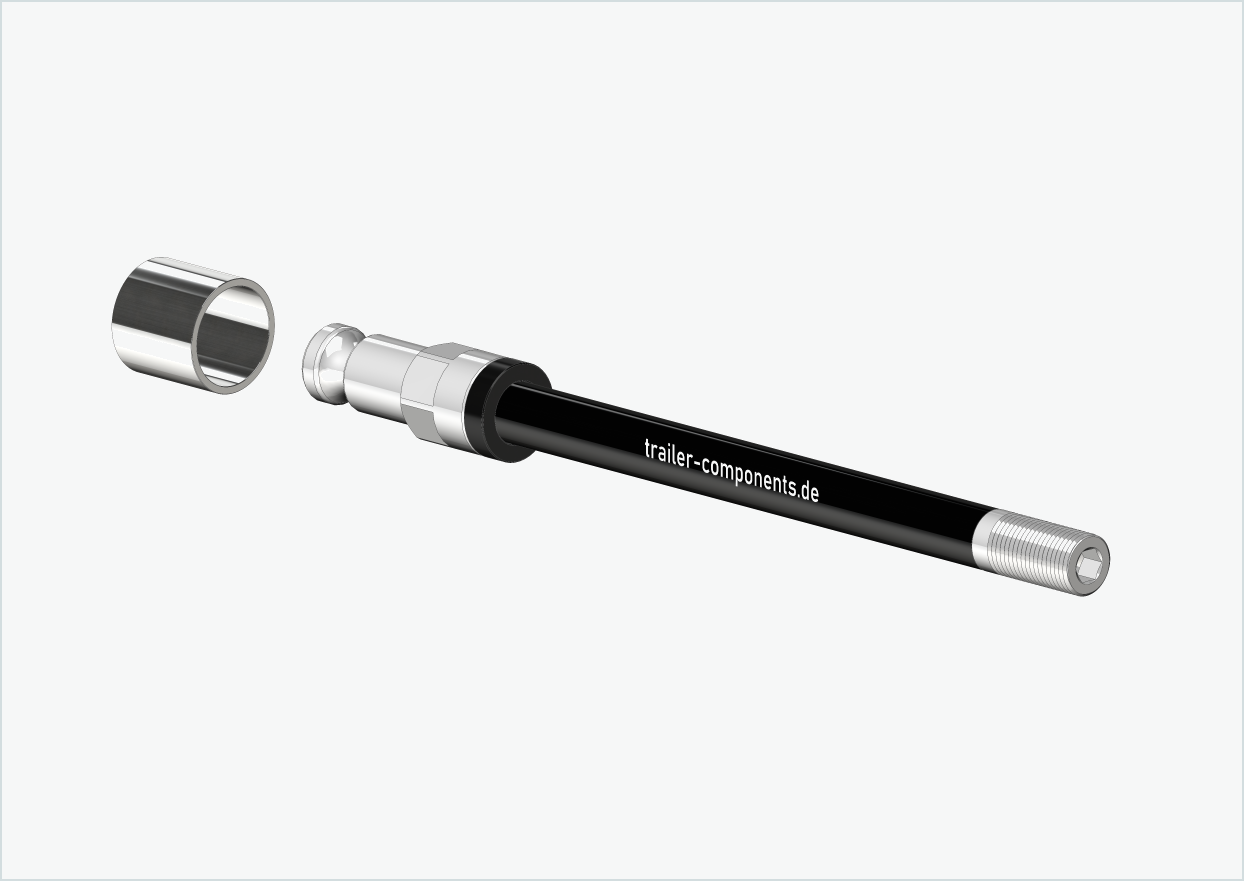 Steckachse mit Adapter / M12 x 1.50 | für Croozer Anhänger ab 2018