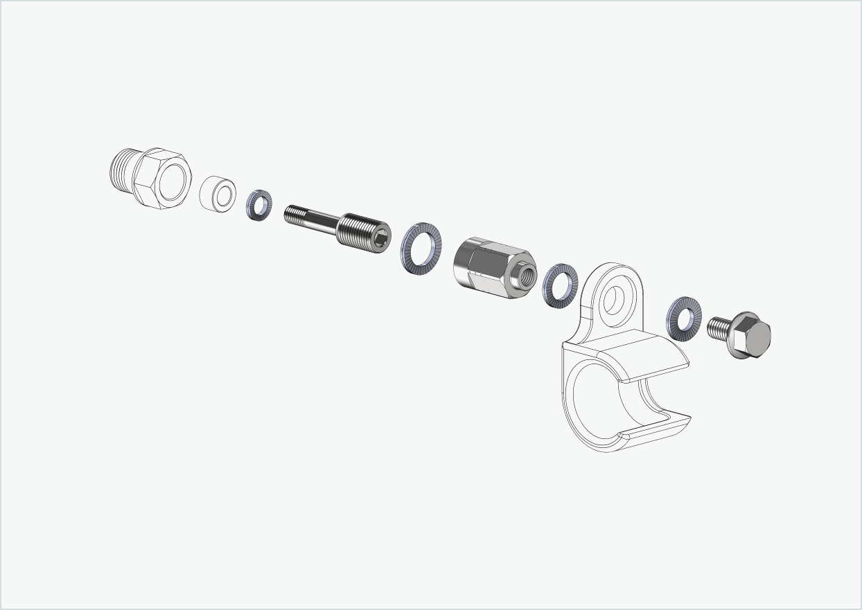 Adapter Universal für HASE PINO mit Rohloff Speedhub A12 | passend für Thule, Qeridoo, Burley, Prophete, Hamax, Trixie u.v.a.