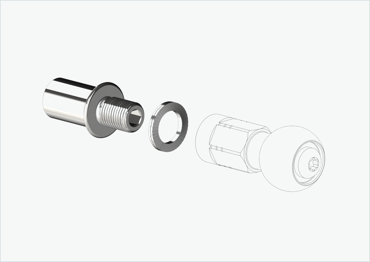 Gewindeadapter lang - M12 x 1.25 | passend für COWBOY - Cross - Cross ST