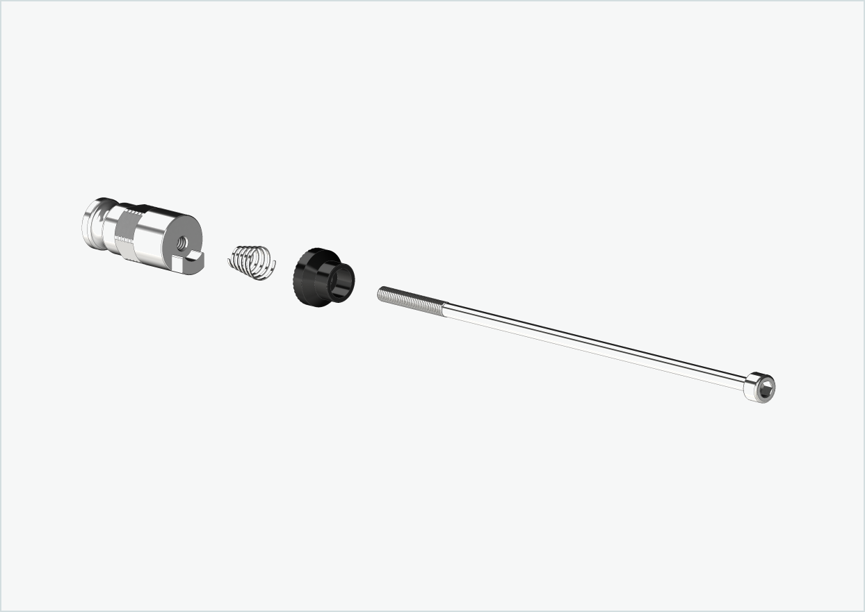 Schnellspannachse mit Adapter für Leggero mit BECCO-System | Klemmlänge 143mm - 153mm