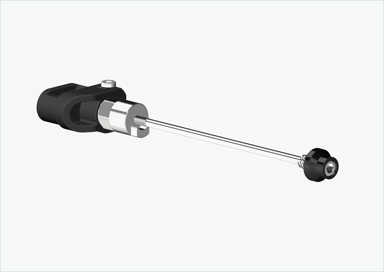 Schnellspannachse mit Adapter für Leggero mit BECCO-System | Klemmlänge 143mm - 153mm