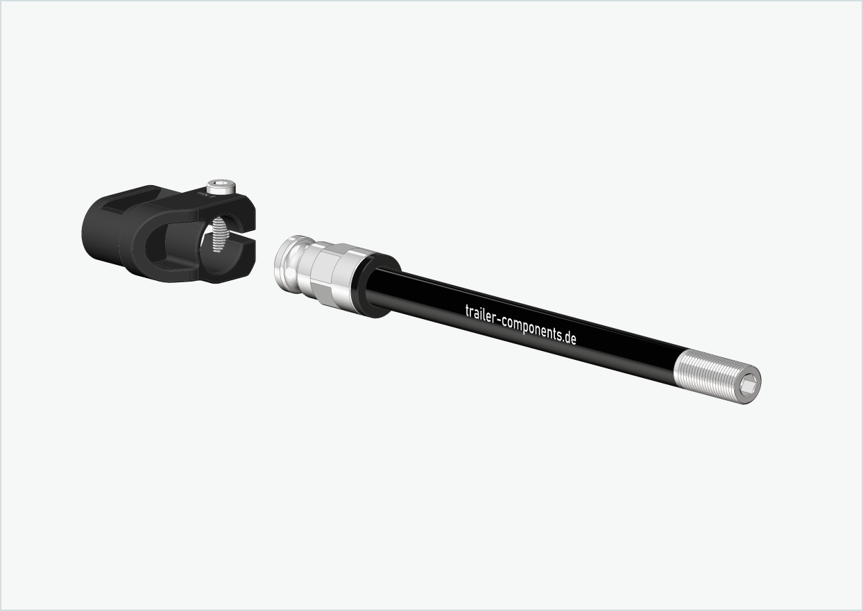 Steckachse mit Adapter / M12 x 1.50 | für Leggero Anhänger mit BECCO-System