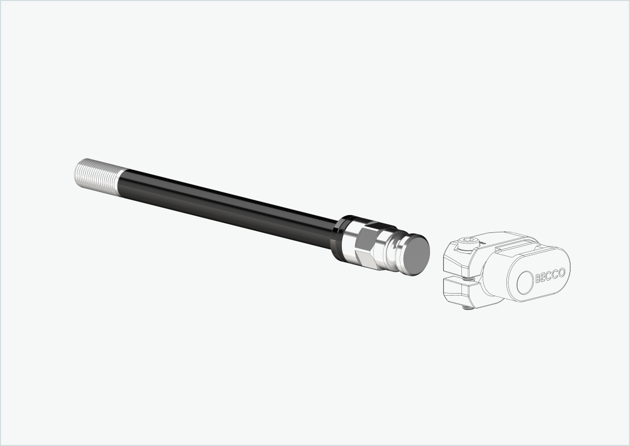 Steckachse Syntace (X-12) mit Adapter / M12 x 1.00 | für Leggero Anhänger mit BECCO-System