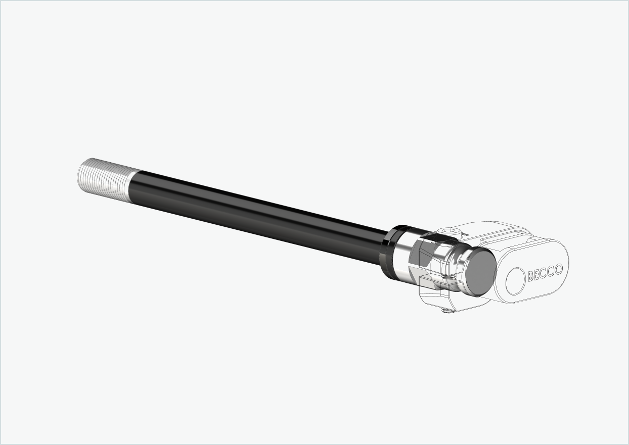 Steckachse Syntace (X-12) mit Adapter / M12 x 1.00 | für Leggero Anhänger mit BECCO-System